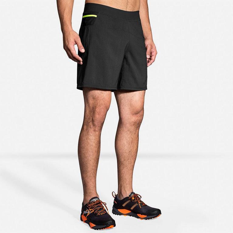 Brooks CASCADIA 7 2-IN-1 Running Shorts Mens Outlet - Grey (NCY682051)